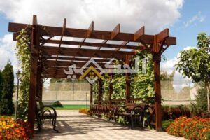برجولات خشبية للحدائق