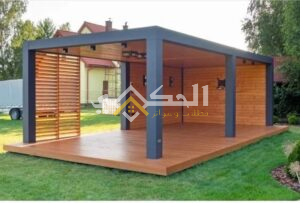 مظلات خشب بلاستيكي